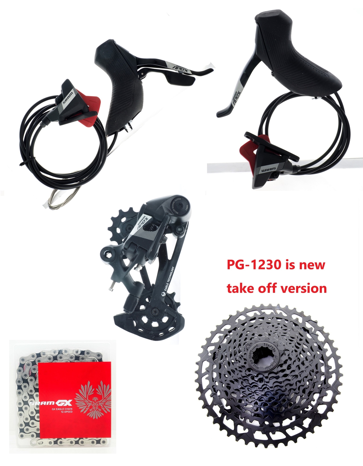 SRAM APEX 1×12 Eagle Mechanical Shifter/Rear Derailleur/CN/CS Groupset READ