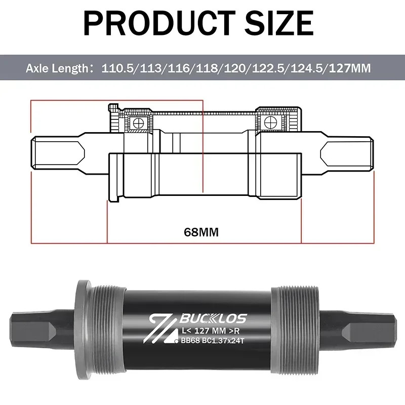 Bike Bottom Bracket Square Hole Road Mountain Bike E-Bike Crank BB BB68 BB80 BB9