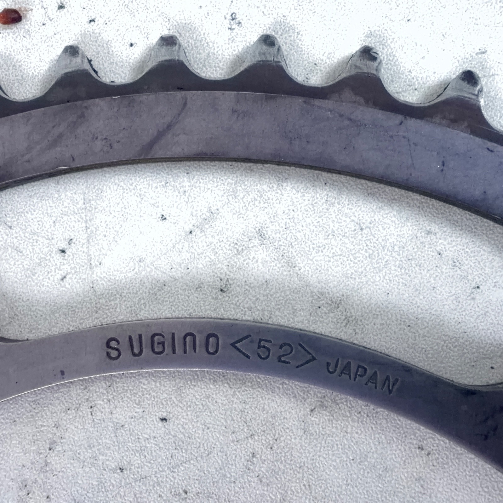 Vintage Sugino Mighty Competition 52T Chainring 144 BCD Black Alloy