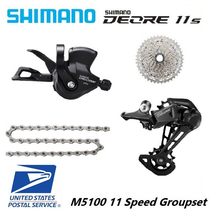 Shimano Deore M5100 Groupset 11 Speed Shifter Rear Derailleur Chain Cassette MTB