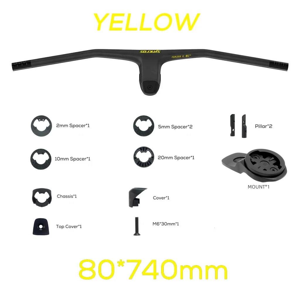 -20 Degrees Carbon Fibre Integrated Cockpit MTB Handlebar 740mm Bike Accessories