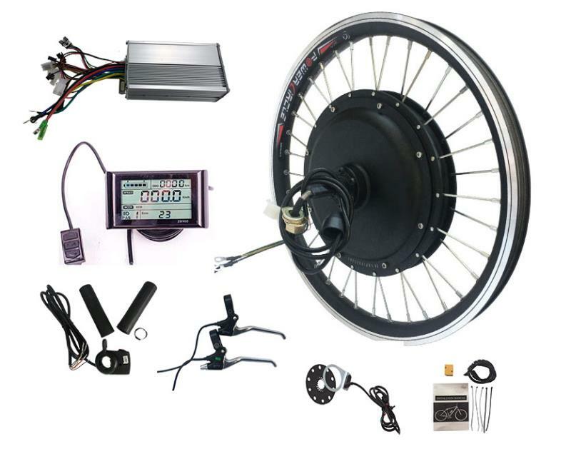 E-bike 48V 1000W 24″ Bike Front Wheel Conversion Kit, Hub motor with sw900 LCD