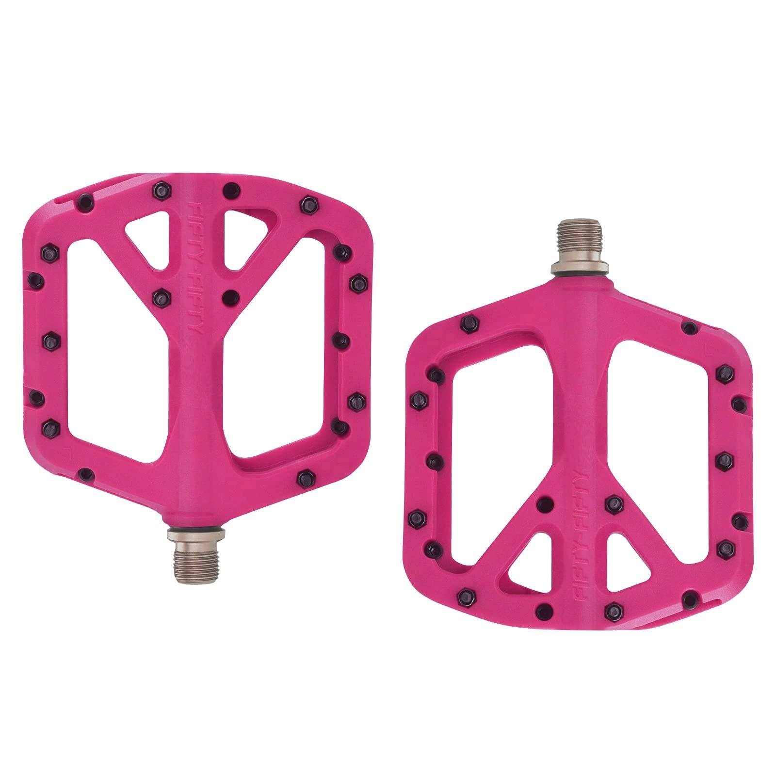 FIFTY-FIFTY Mountain Bike Pedals, Non-Slip MTB Nylon Composite, 9/16″ Bicycle…