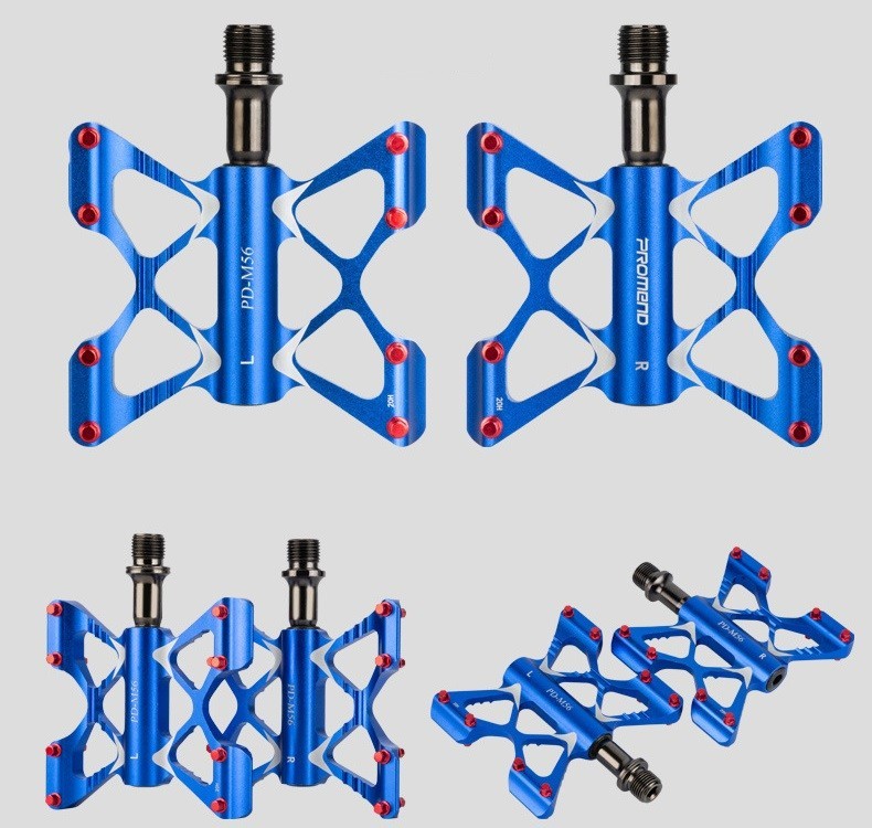 Promend MTB Road Bike Ultralight Aluminum Pedals Bicycle Flat Pedal 3 Bearings
