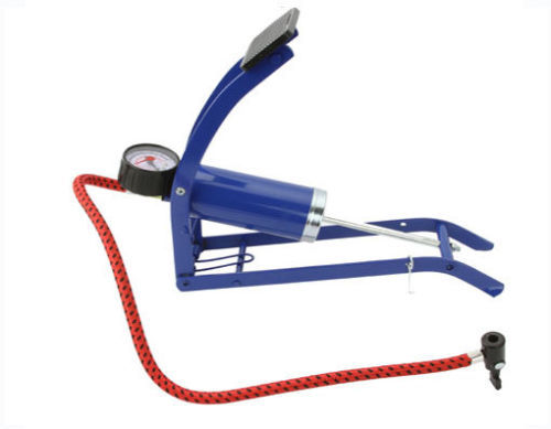 Foot Pump W/Gauge 120mm Blue Bike part bicycle part bicycle tool bike pump