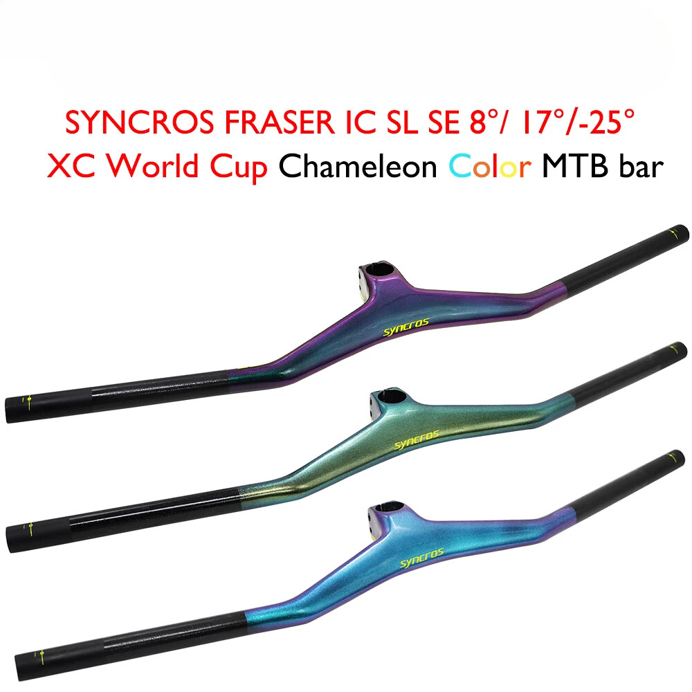 MTB Bicycle Carbon Fiber Handlebar Integrated Handlebar 28.6mm -25° 60-90mm