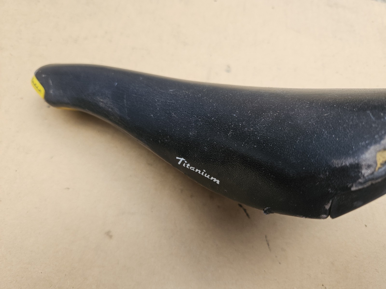 Vintage 90s Selle Italia Turbomatic Titanium Road Bike Saddle Black Italy