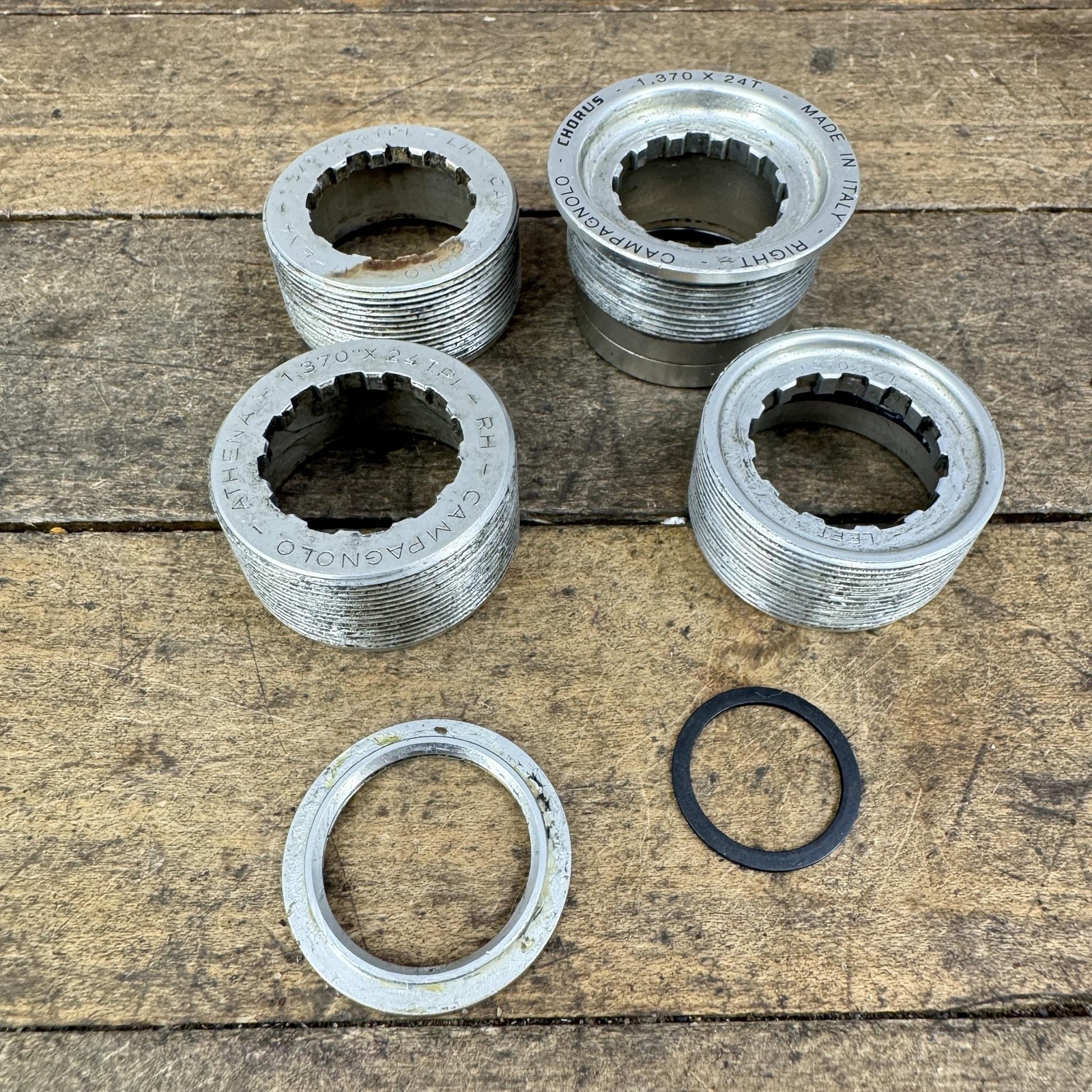 Vintage Campagnolo Bottom Bracket Cups Parts Chorus Athena Italian English