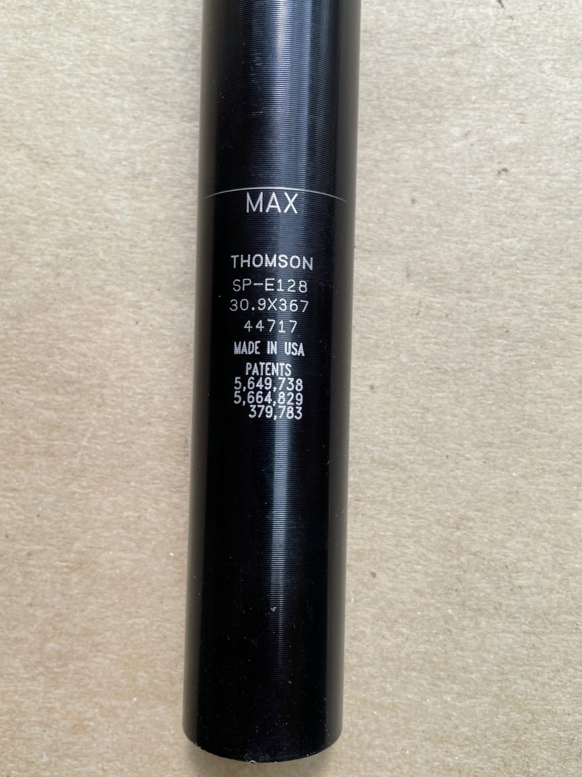 Thomson Elite Straight Seatpost Black SP-E128 30.9 x 367mm