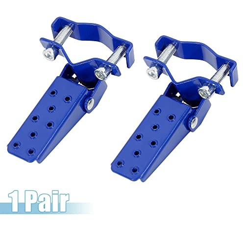 1 Pair 8mm Stainless Steel Universal Motorcycle Folding Rearsets Rear Blue