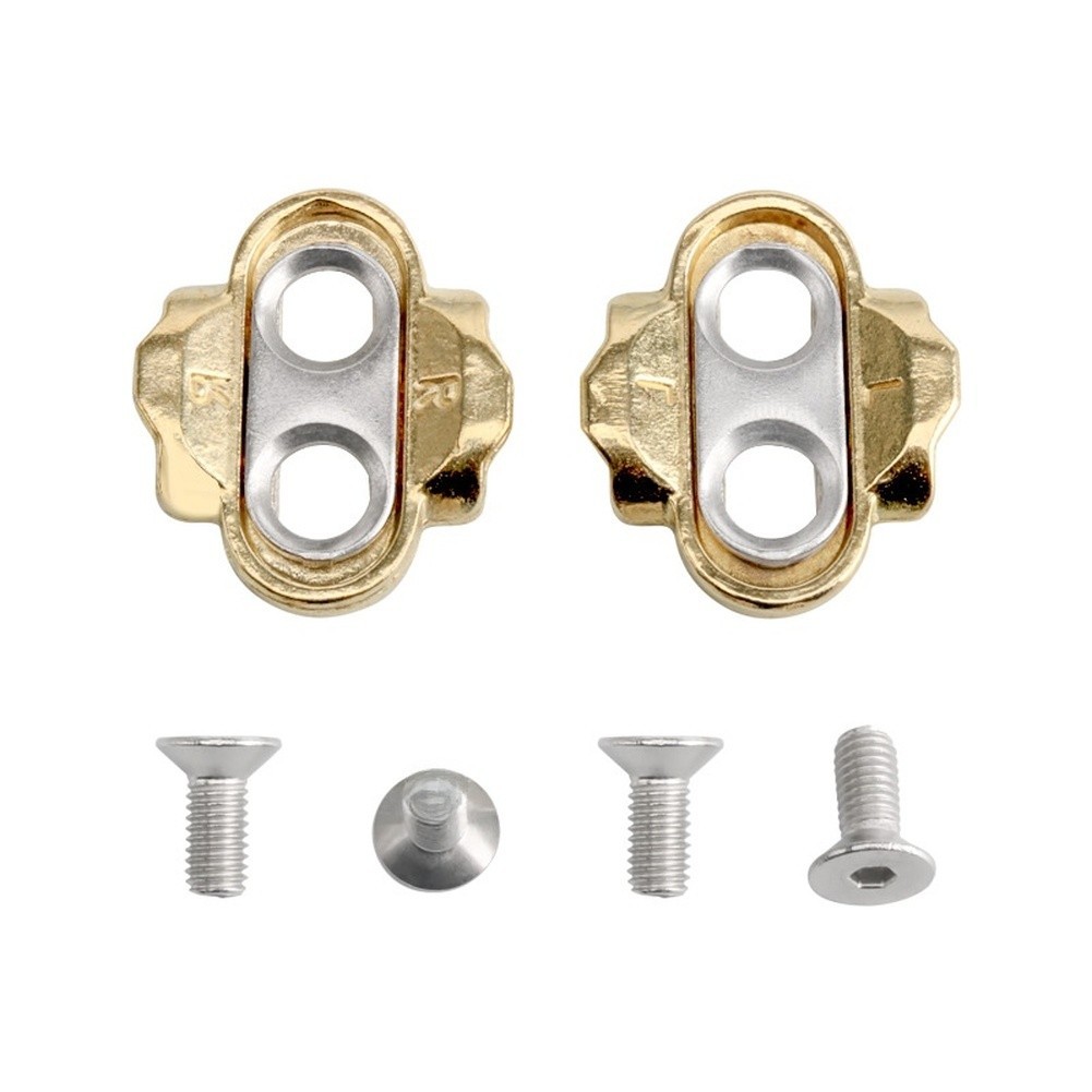 Golden Alloy Pedal Clips for Mountain Bike Shoes Designed for Secure Attachment