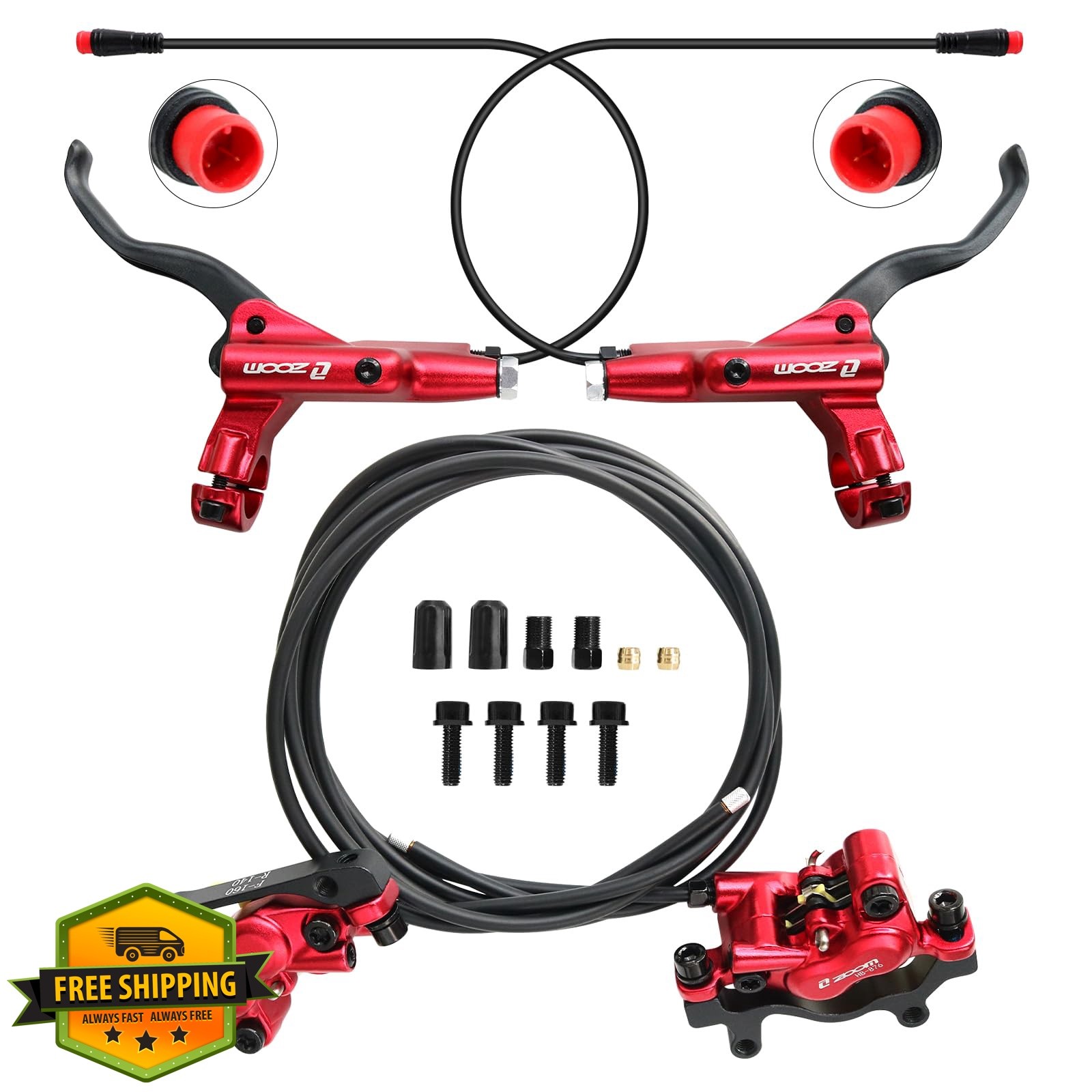 Liuceny HB876E Red Hydraulic Disc Brakes