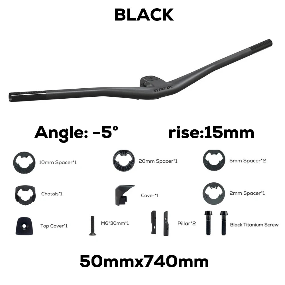 4°/5° Rise 15mm/25mm Full Carbon Fiber MTB Bicycle Integrated Cockpit Handlebar