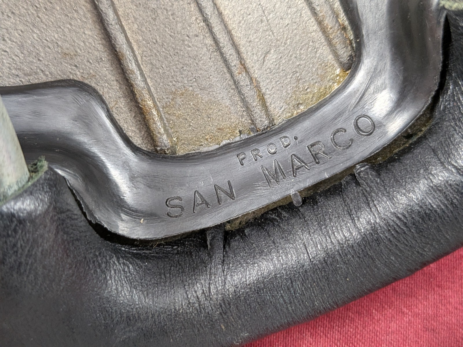 San Marco Leather Bicycle Saddle Italy 27x15cm Vintage Black SA25 CLEAN!