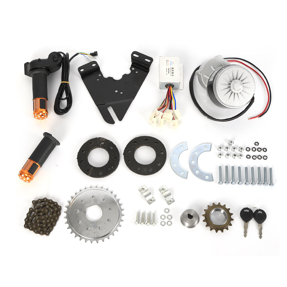 250W 24V Electric E-Bike Conversion Kit Brush Motor w/freewheel Motor Controller