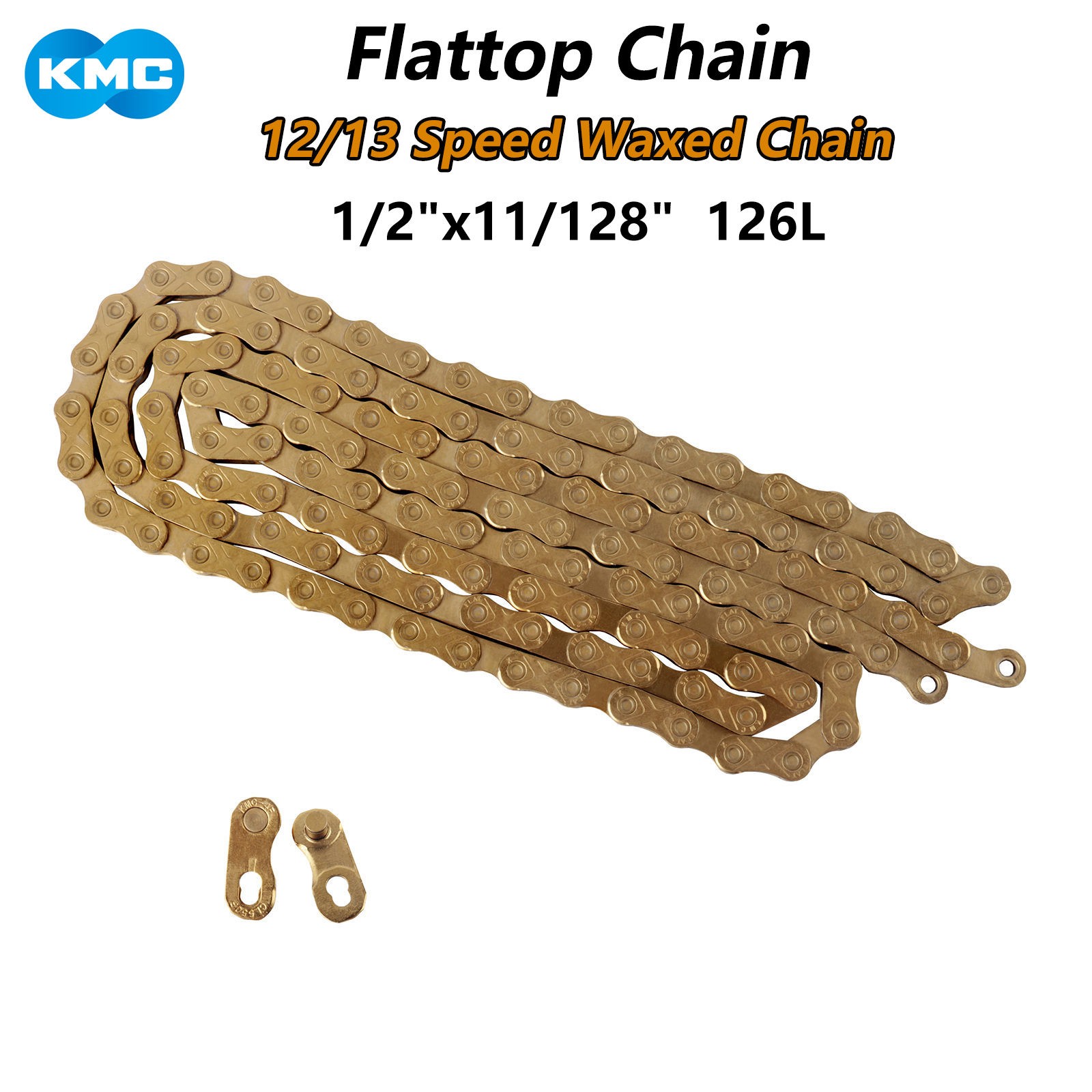 KMC X-Flat 12/13 Speed Waxed Flat Top Chain 126 Link For Sram FLATTOP T-Type