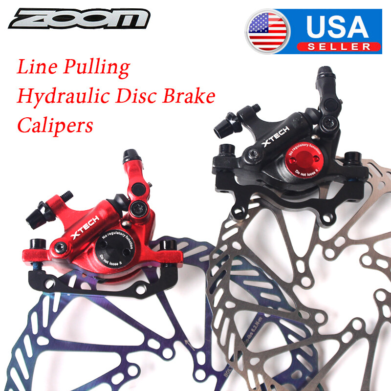 Line Pulling Hydraulic Disc Brake Caliper Mountain Bike 160/180/203mm G3 Rotors