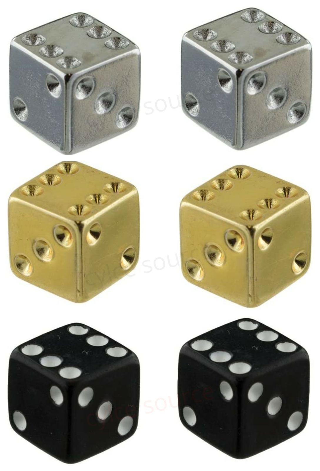 Dice Bicycle Valve Caps Lowrider BMX Chopper Bike Beach Cruiser Schrader