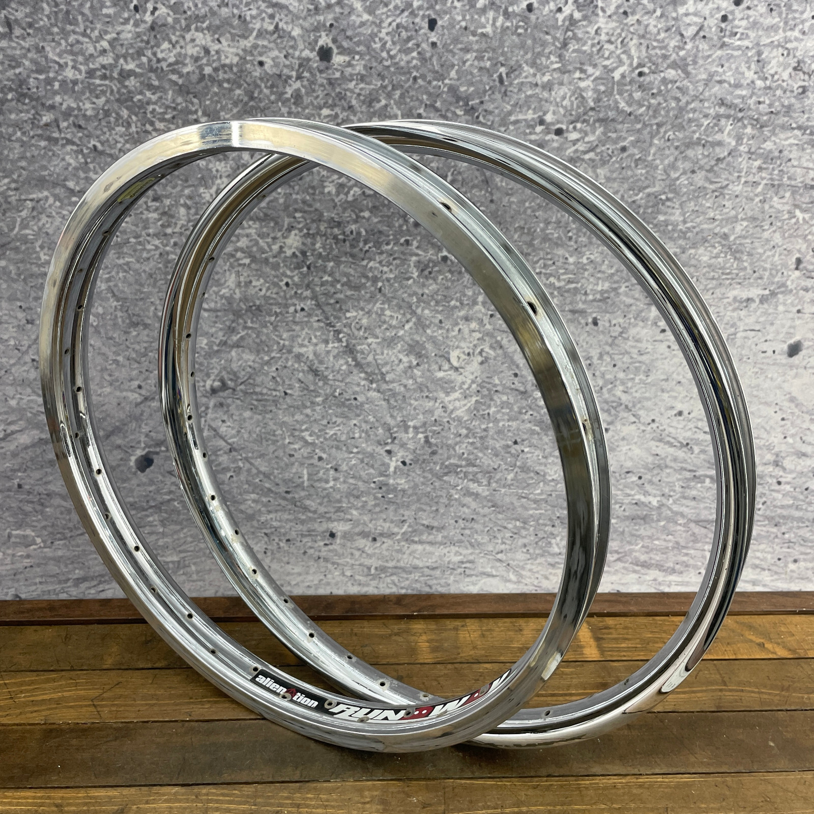 Alienation BMX Rims Runaway Deviant 36h 20 in Chrome Hoop 36 Hole Set Flake