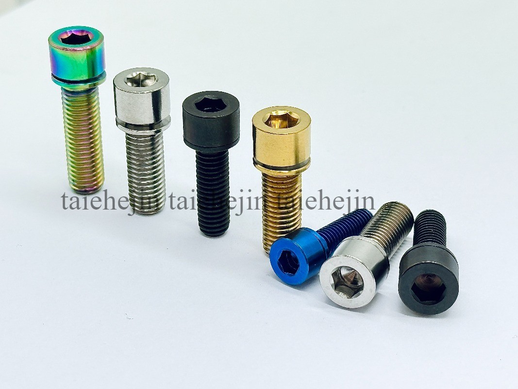 6pcs M8x20/25mm Titanium Socket Cap Head Bolts Screws Motorcycle Ti Bolt+Washers