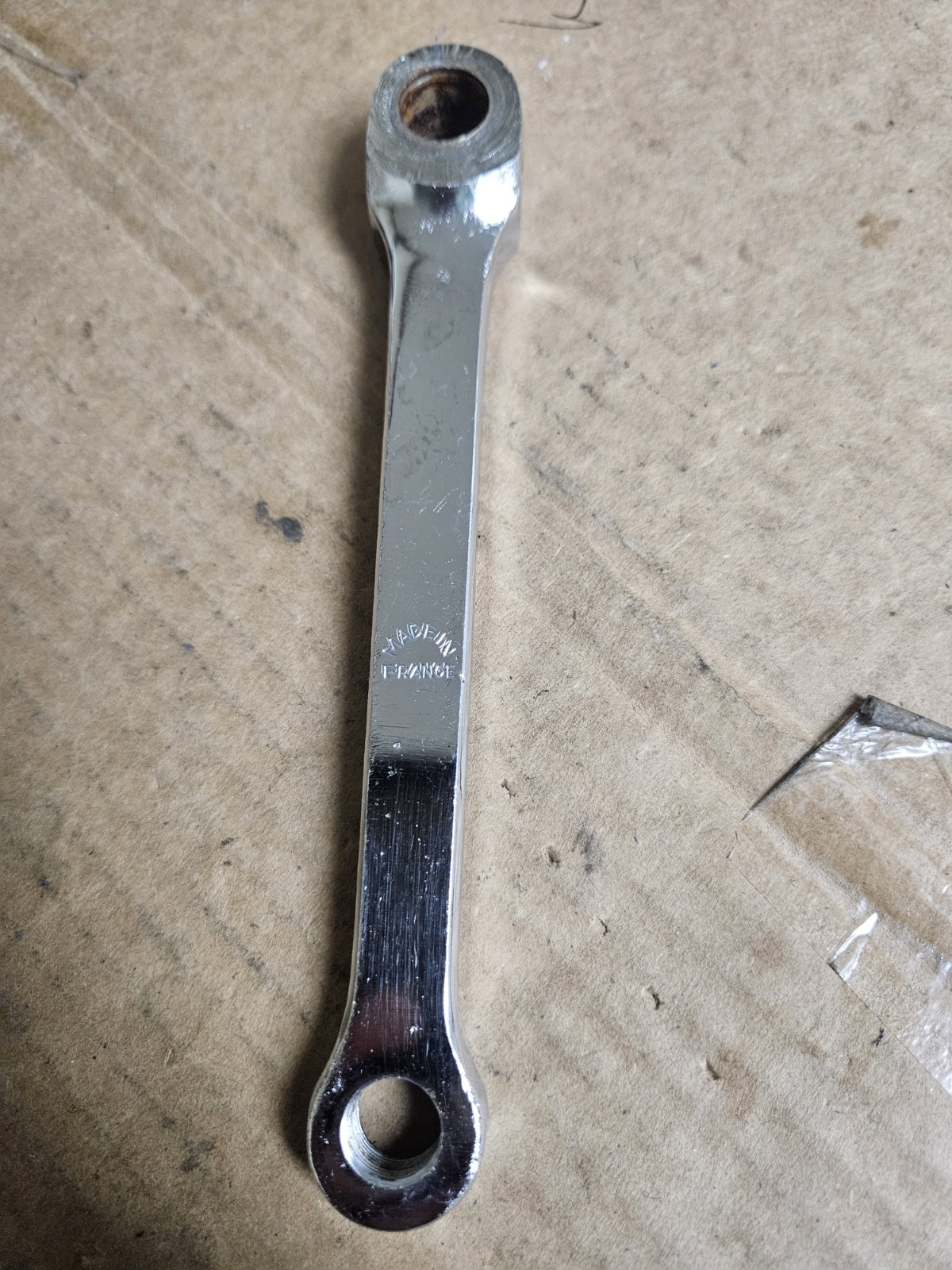 Vintage NOS Nervar 3 Arm Cottered Crankset 165mm arms, 52/47T, France