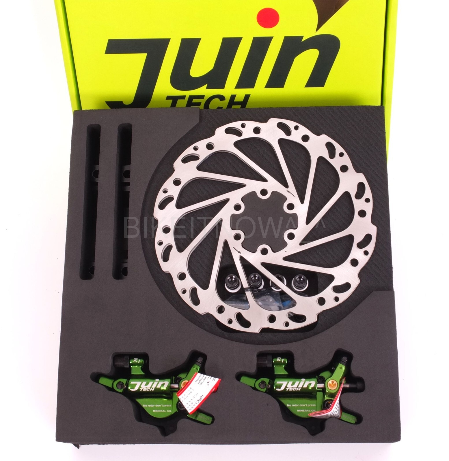 Juin Tech R1 Road Cyclocross Gravel Bicycle Bike Hydraulic Disc Brake Set Green