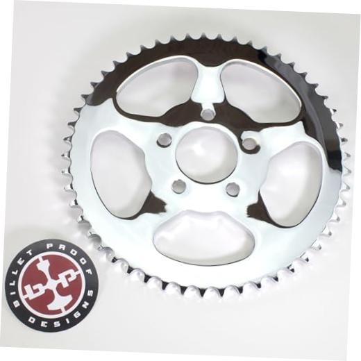 51 Tooth Belt-to-Chain Drive Conversion 5-Spoke Rear Chrome Sprocket with