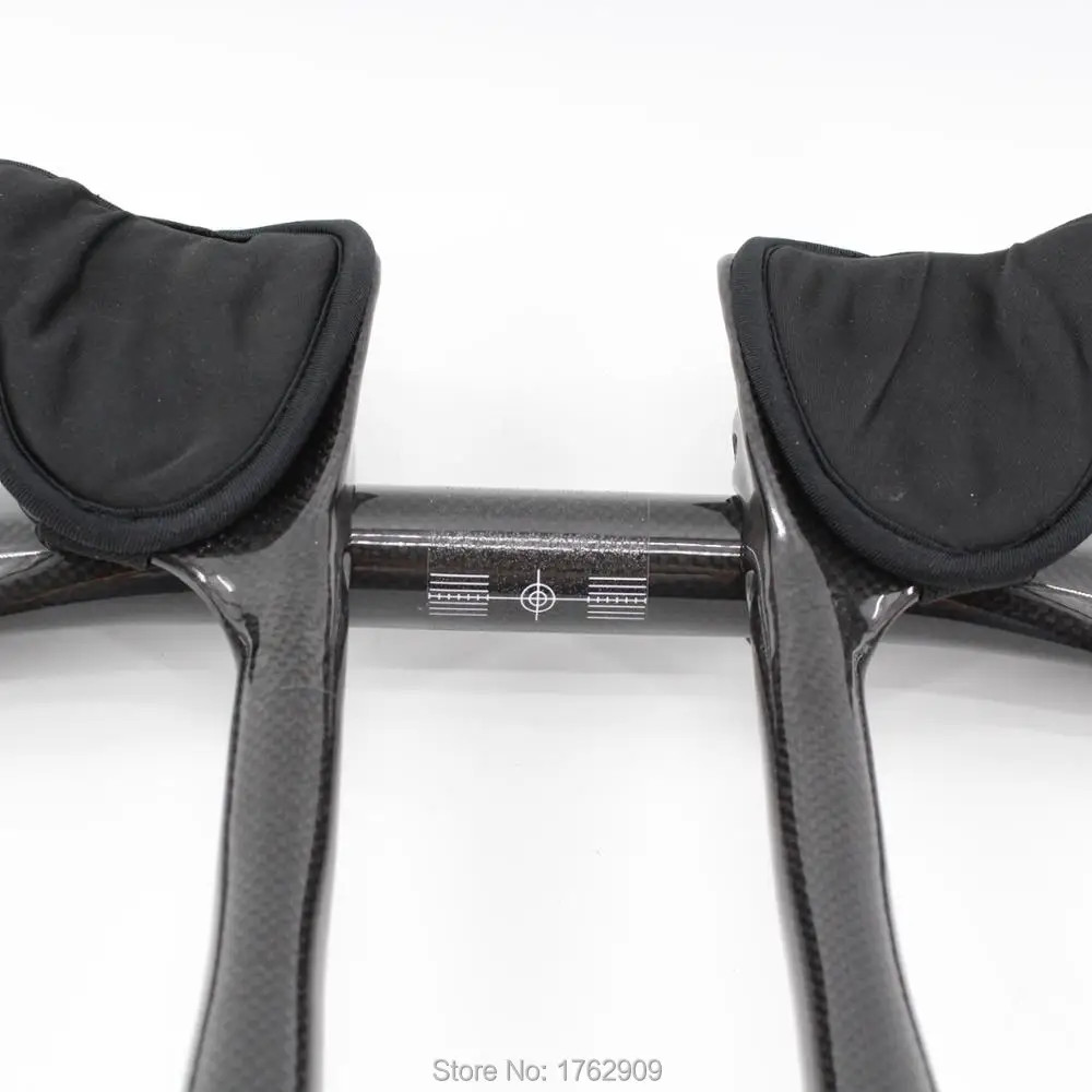 Road Bicycle Triathlon Matte Full Carbon Fibre Extended Rest Handlebar