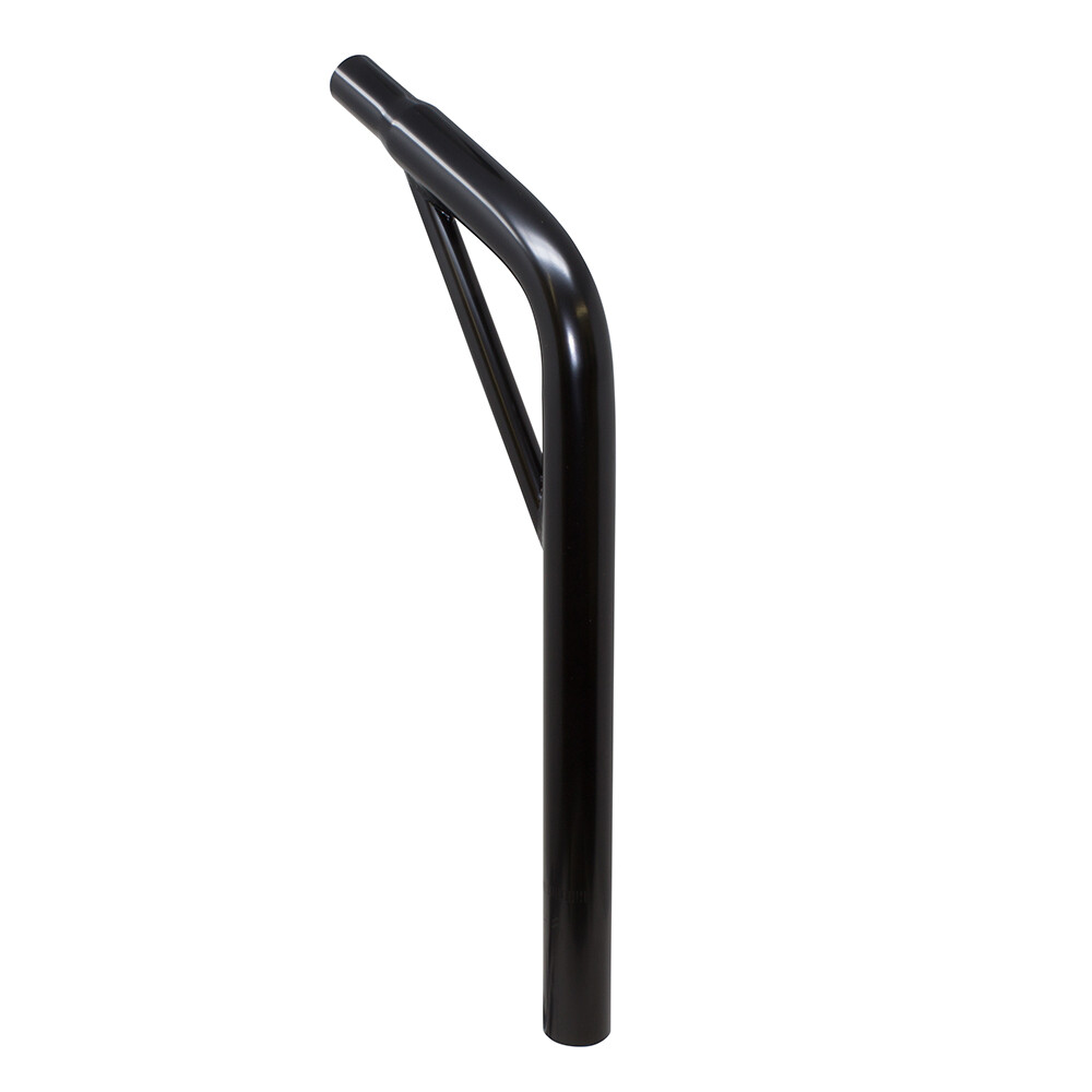 27.2MM STEEL SEATPOST LAYBACK SUPPORT MTB BMX CRUISER ROADBIKE 7/8″SADDLE BLACK