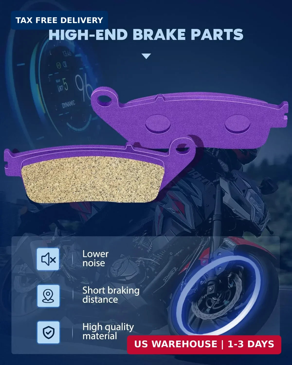 ECCPP Front Brake Pads Fits for Honda VLX 600 VT600C Shadow, VF750C Magna, VT750