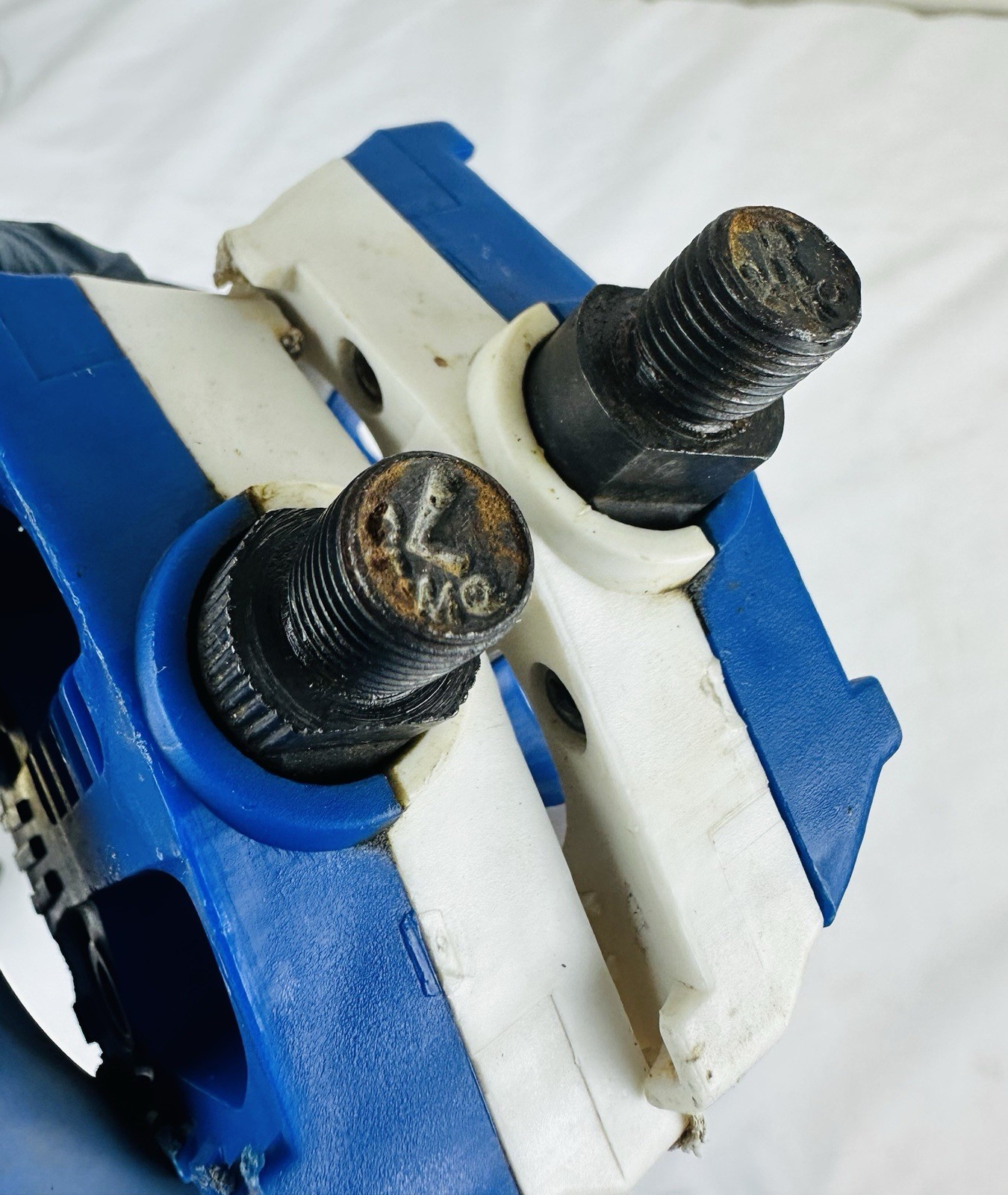 Vintage PEDALS VP-900 Bike 1 PAIR Fits BMX OLD SCHOOL Blue/ White