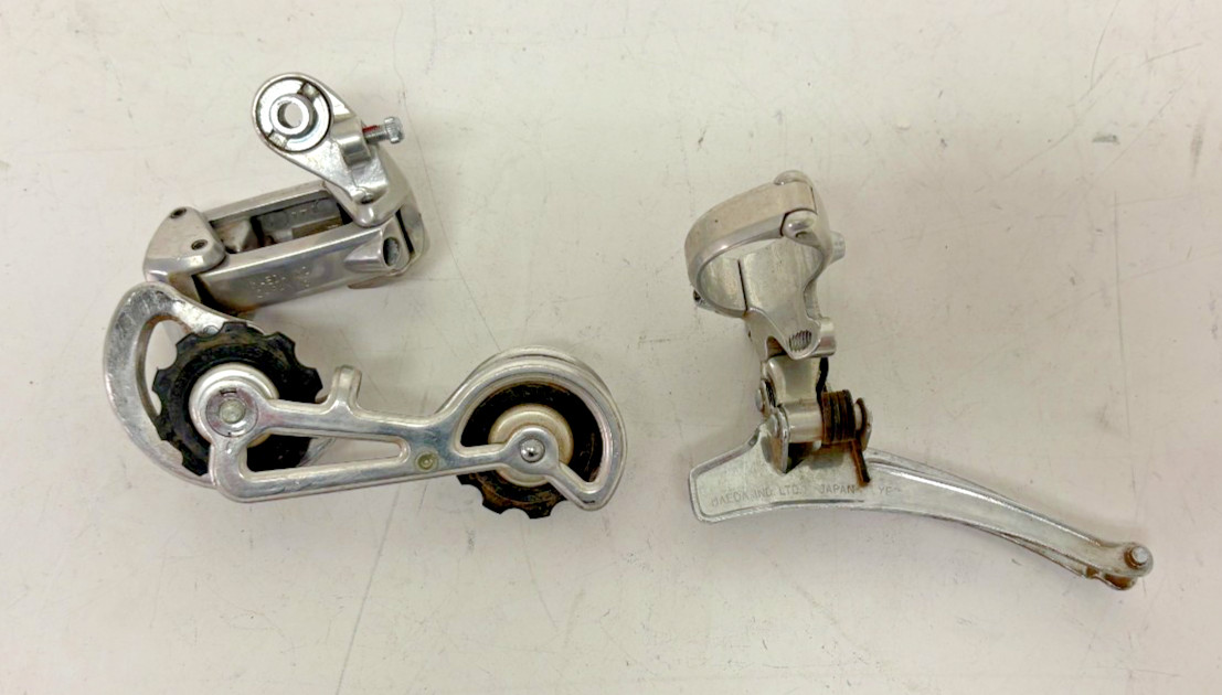 Vintage Suntour Cyclone M-II Long Cage Rear & Bottom Pull Front Road Derailleurs