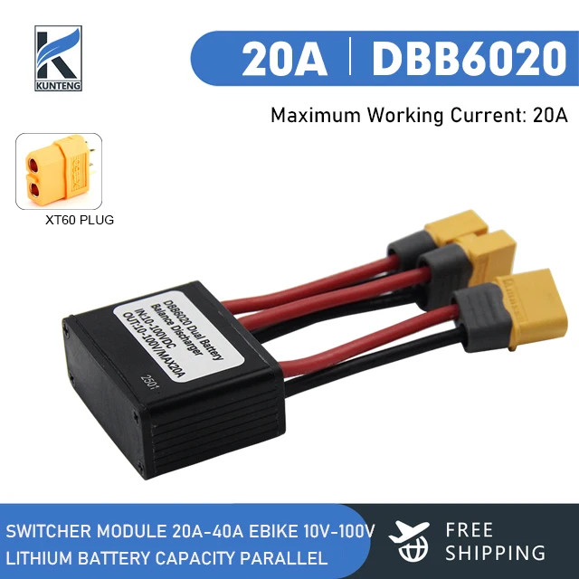 Electric Bicycle Battery Connect 10-100V 20A/30A/40A Adapter Discharge Converter