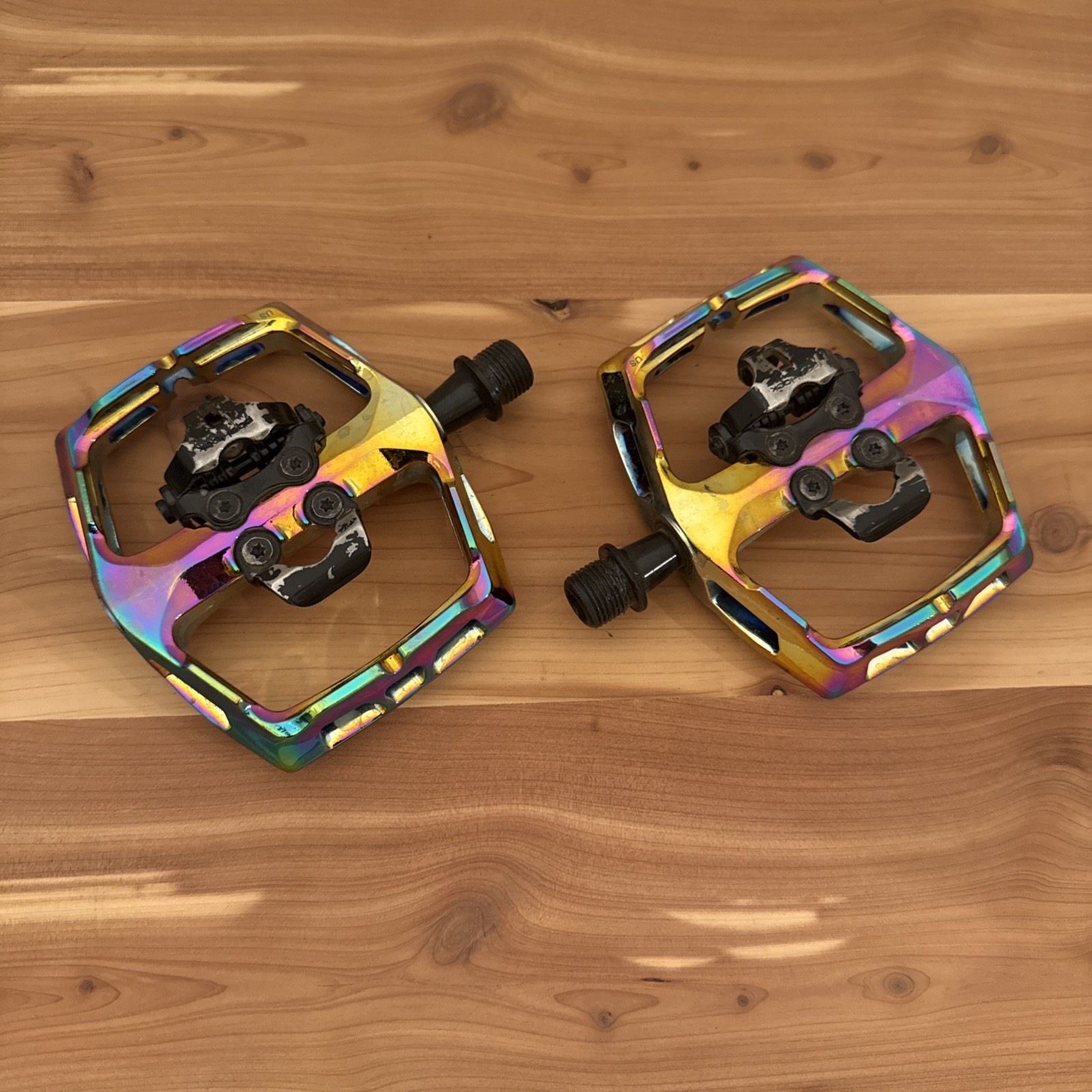 Xpedo Ambix Oil Slick Platform / Clipless Pedals SPD