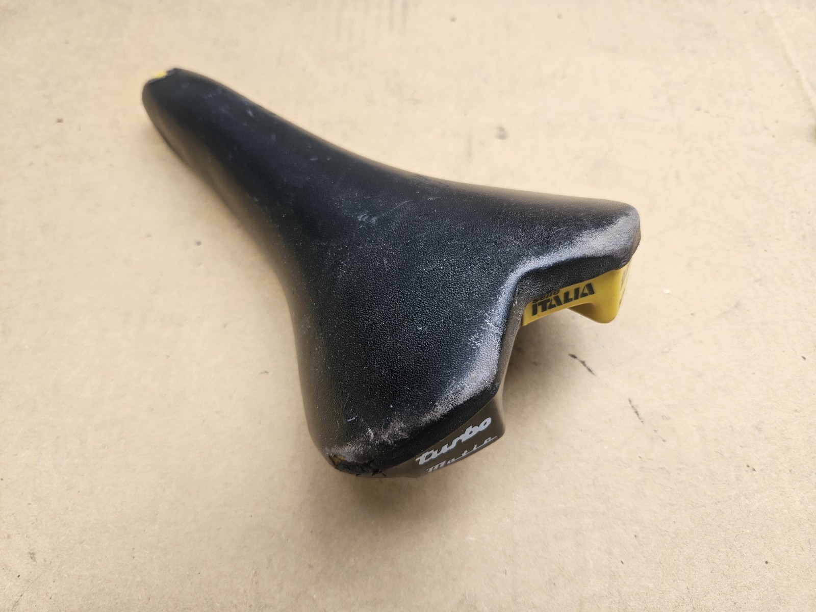 Vintage 90s Selle Italia Turbomatic Titanium Road Bike Saddle Black Italy