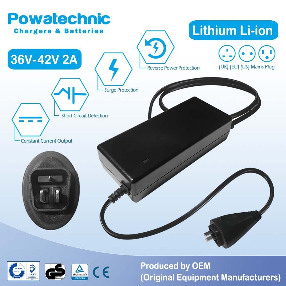 42V 2A DTA 3-pin charger for 36V Bianchi T-Tronik Stellar Forte ebike EBT system