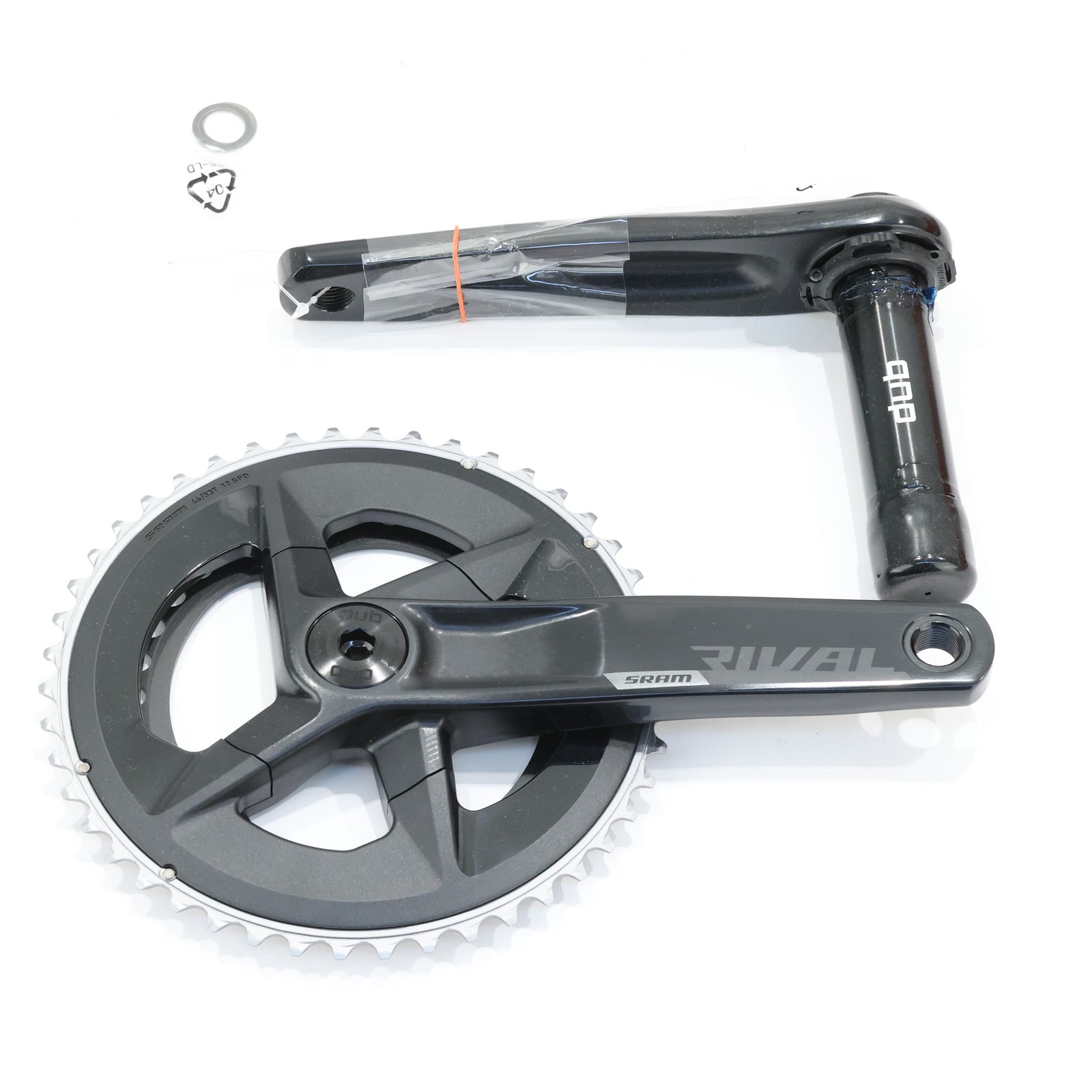 SRAM Rival AXS D1 Power Meter Crankset, 175mm, 12-Speed, 2x, 46/33T, DUB Spindle