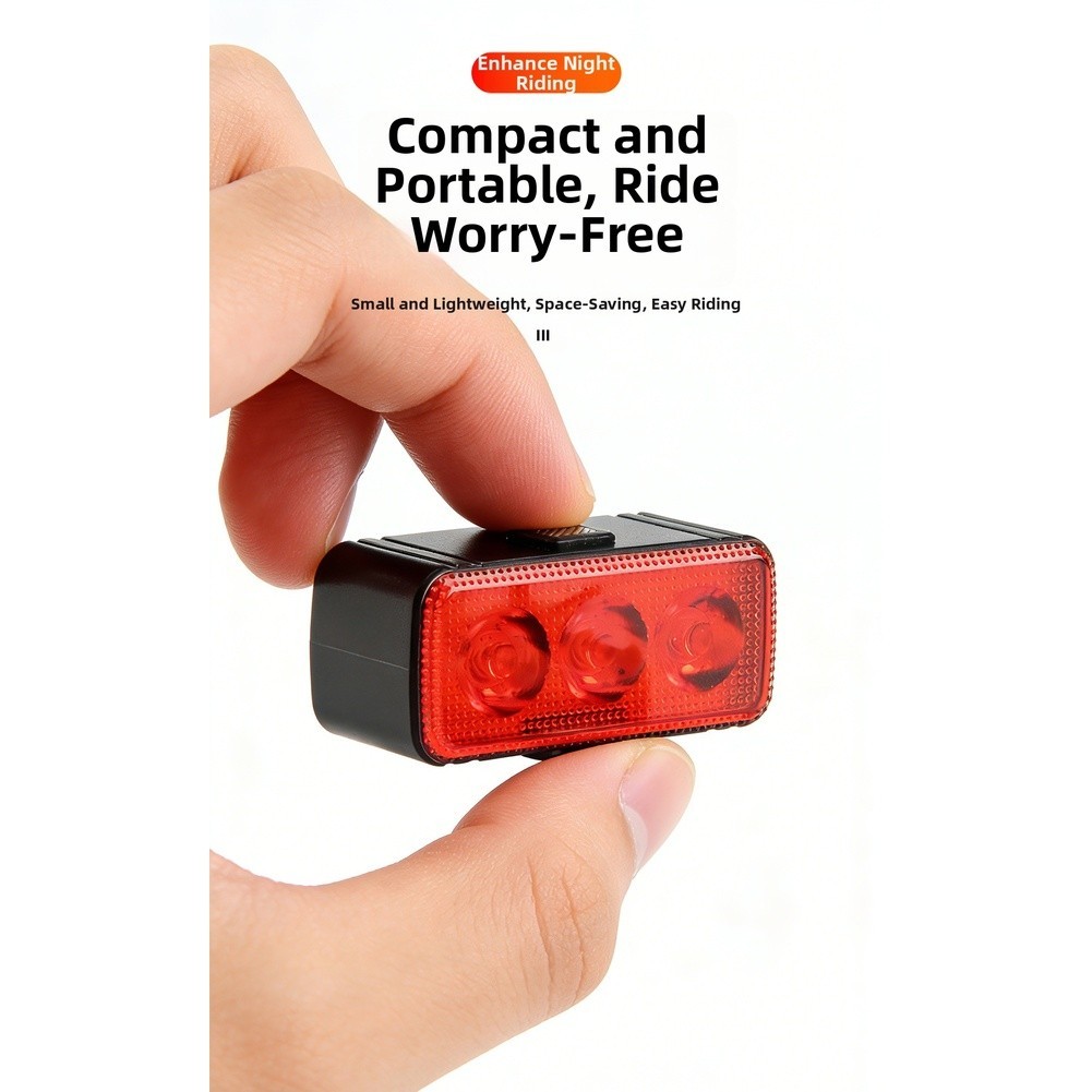 Front Rear LED Bike Light Set USB Rechargeable Quick Release Strap Mount