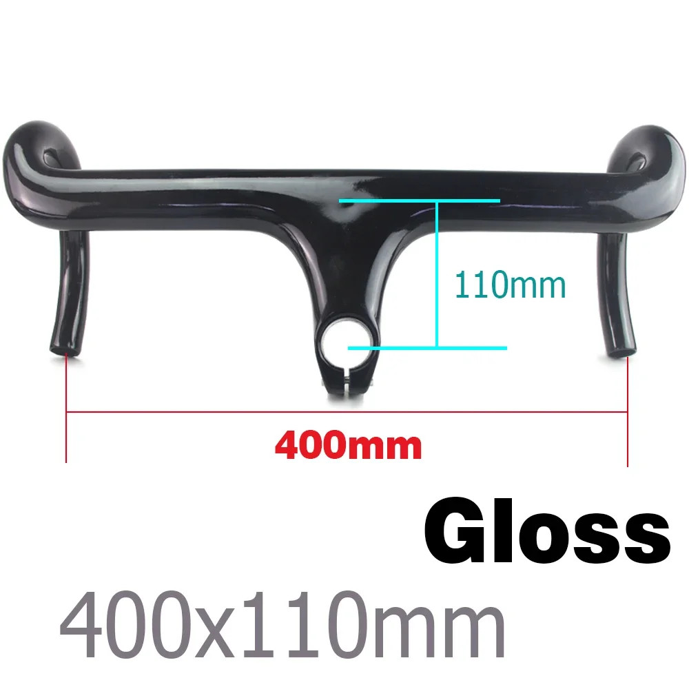 Full Carbon Integrated Handlebar with Spacers Road Gravel Bikes Drop Bar 28.6mm