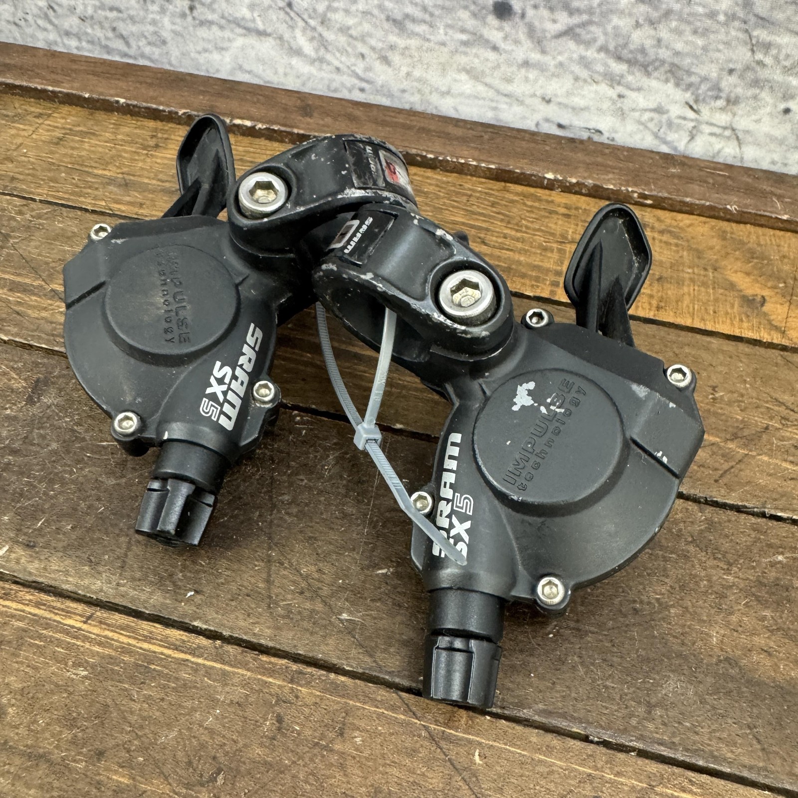 SRAM SX5 3×9 Trigger Shifter Set MTB Mountain Bike Black 9s Impulse Tech Pair