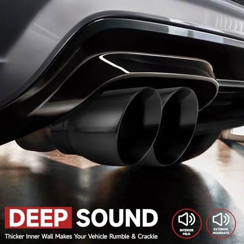 Black Exhaust Tips 2.5″ Inlet, 2.5″ Inlet 2.5″ ID – 3.5″ OD – 5″ Long Weld