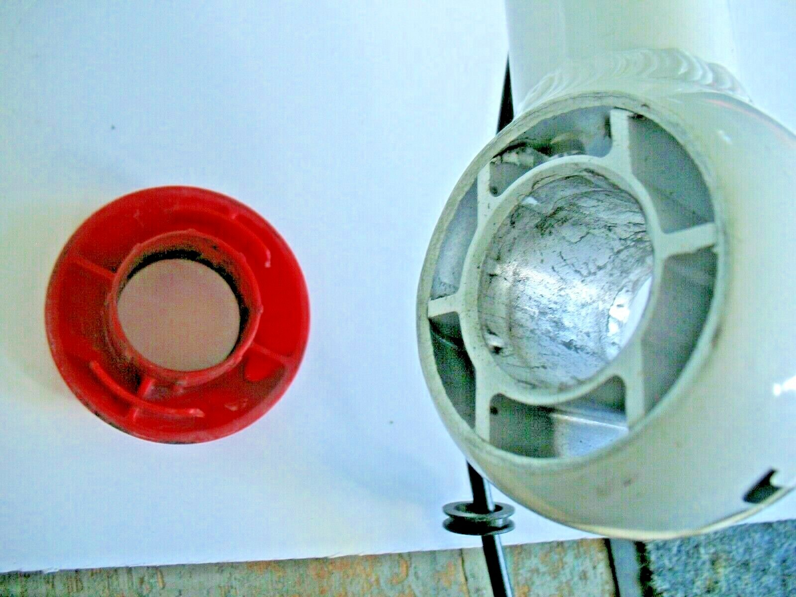 Red Bottom Head Set Cover from a Joovy Bicycoo Balance Bike