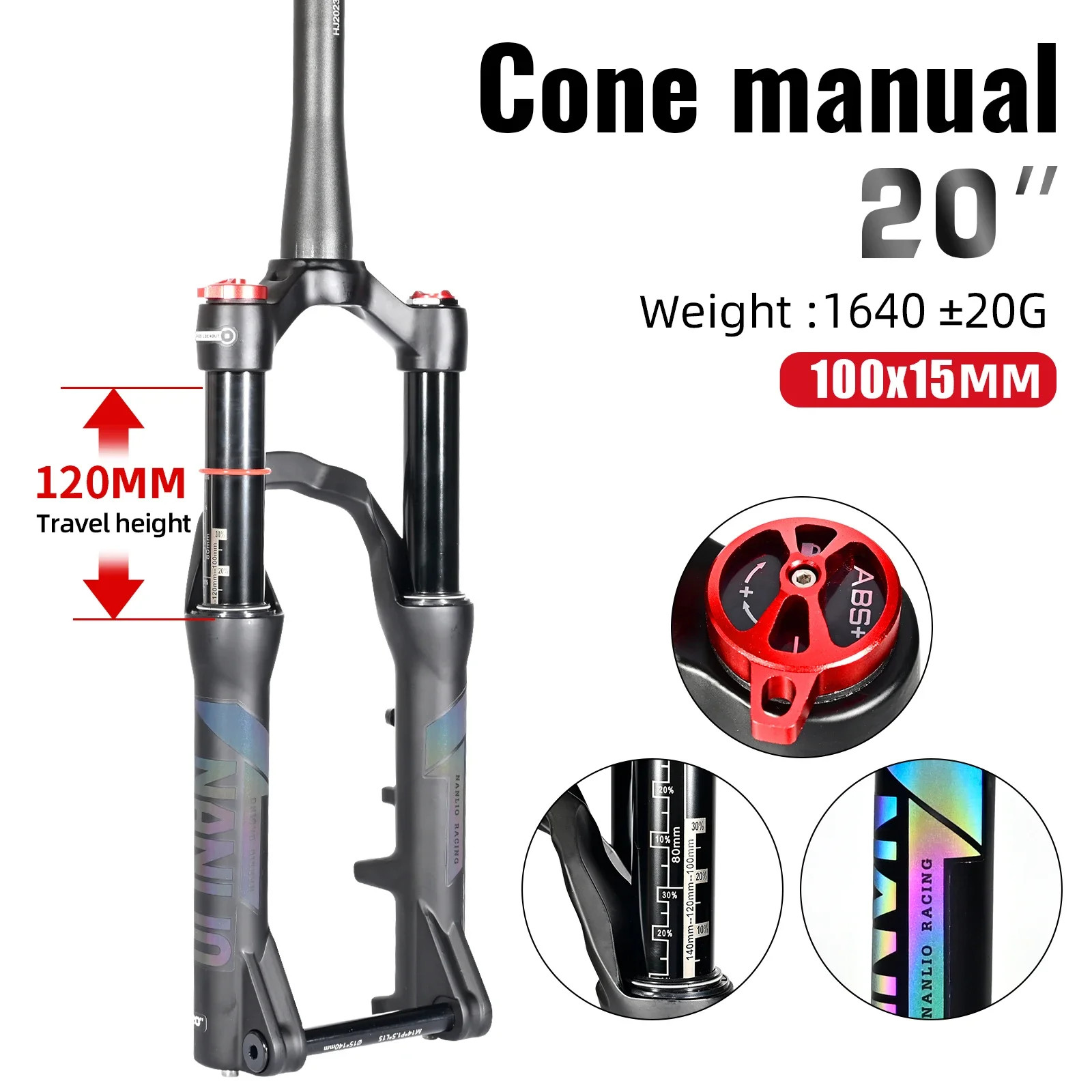 MTB Suspension Air Fork 20/24Inch Shoulder-Type Shock Mountain Bike Front Fork