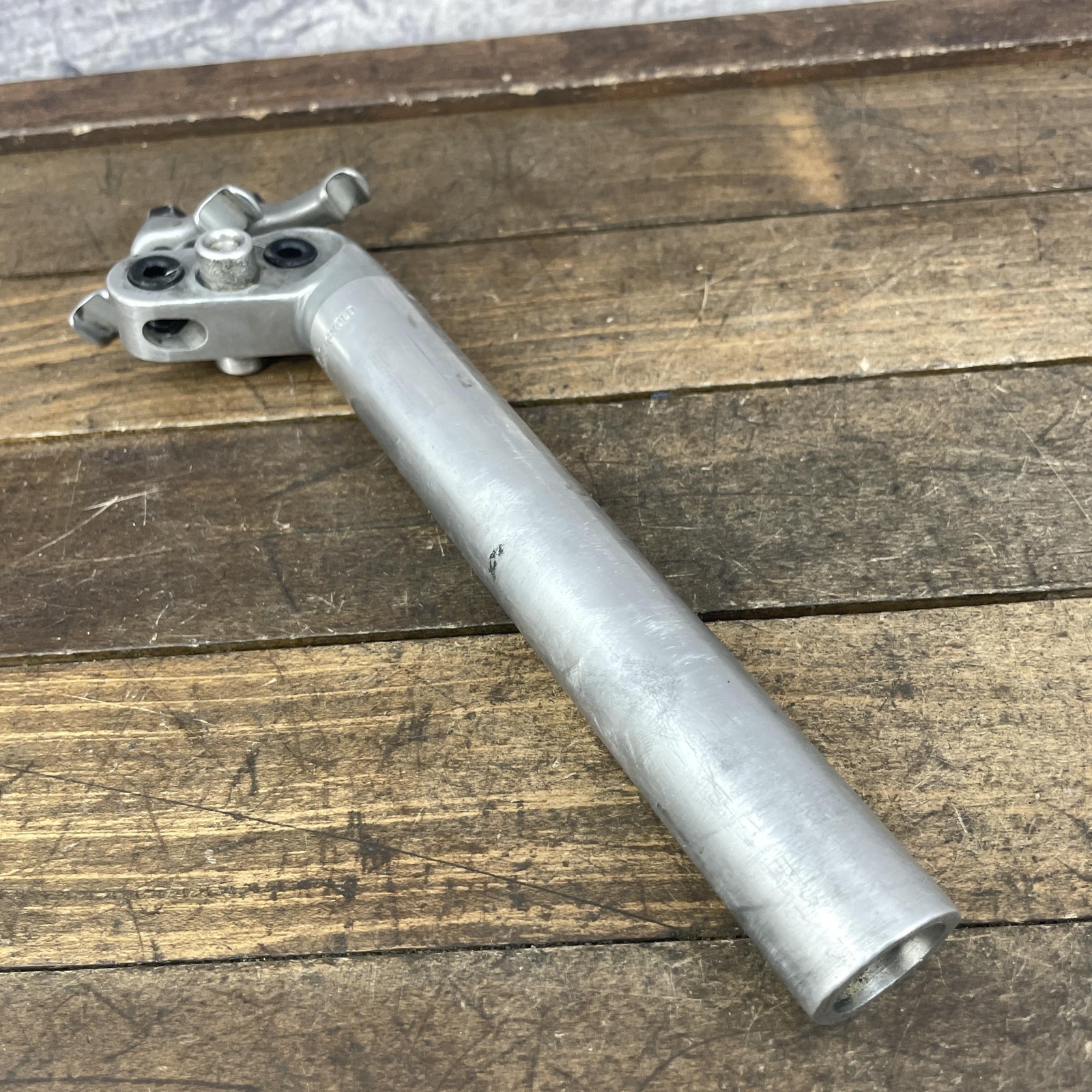 Vintage Campagnolo Seatpost 25mm French Silver Alloy 200mm Road Parts Only