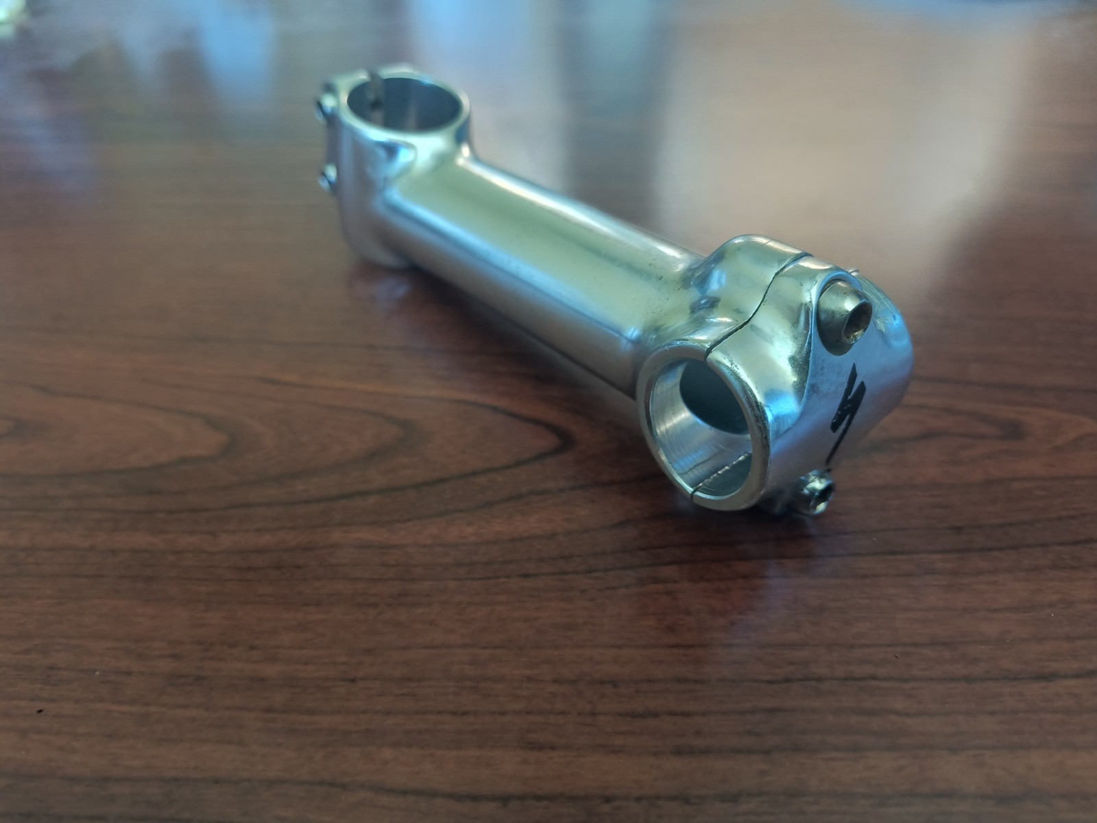 Vintage Specialized Threadless Stem, 130mm, 25.4mm, 1 1/8″, Silver/Chrome