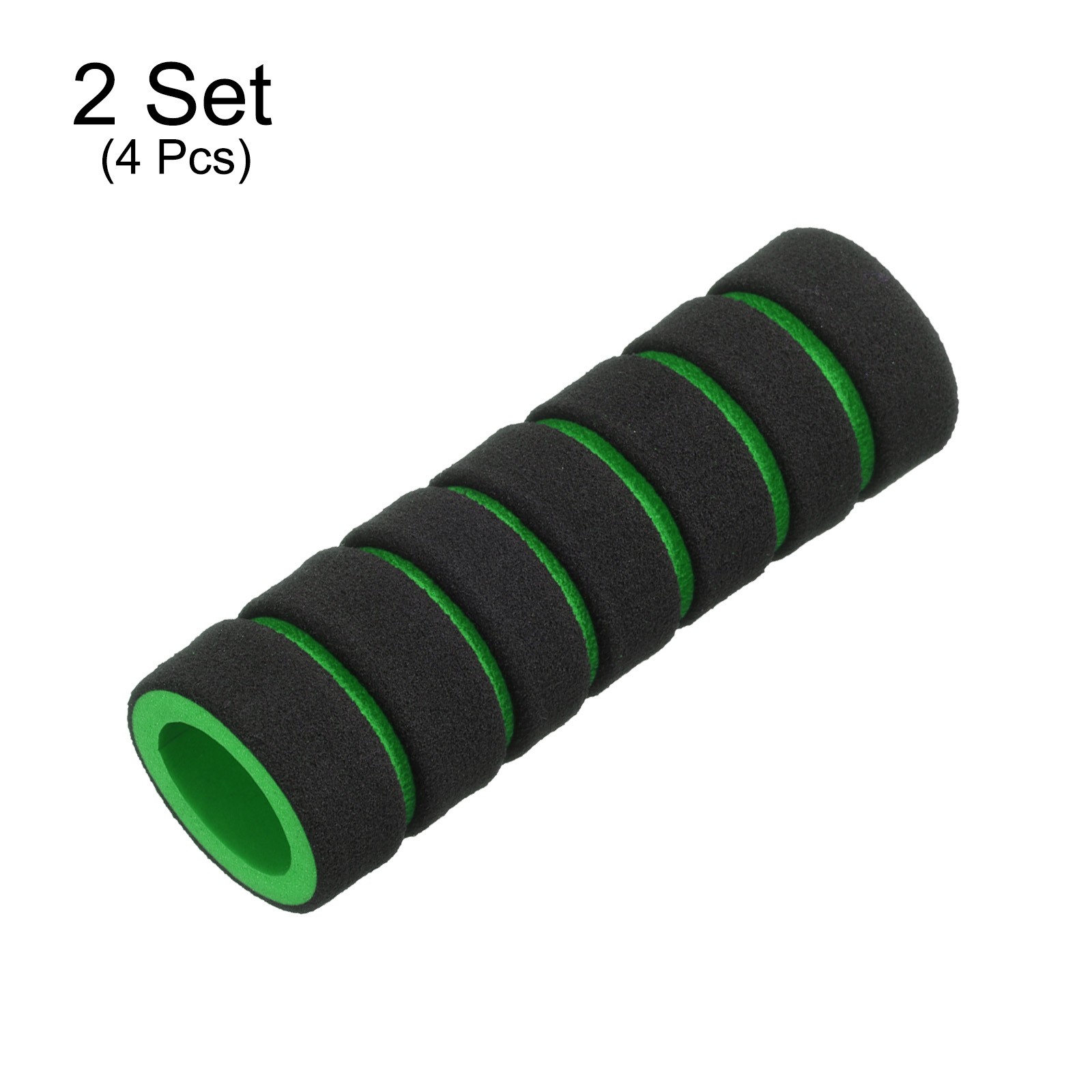 2Pcs Bike Handlebar Grips 0.78″ Sponge for BMX Mountain Bike, Black-Green