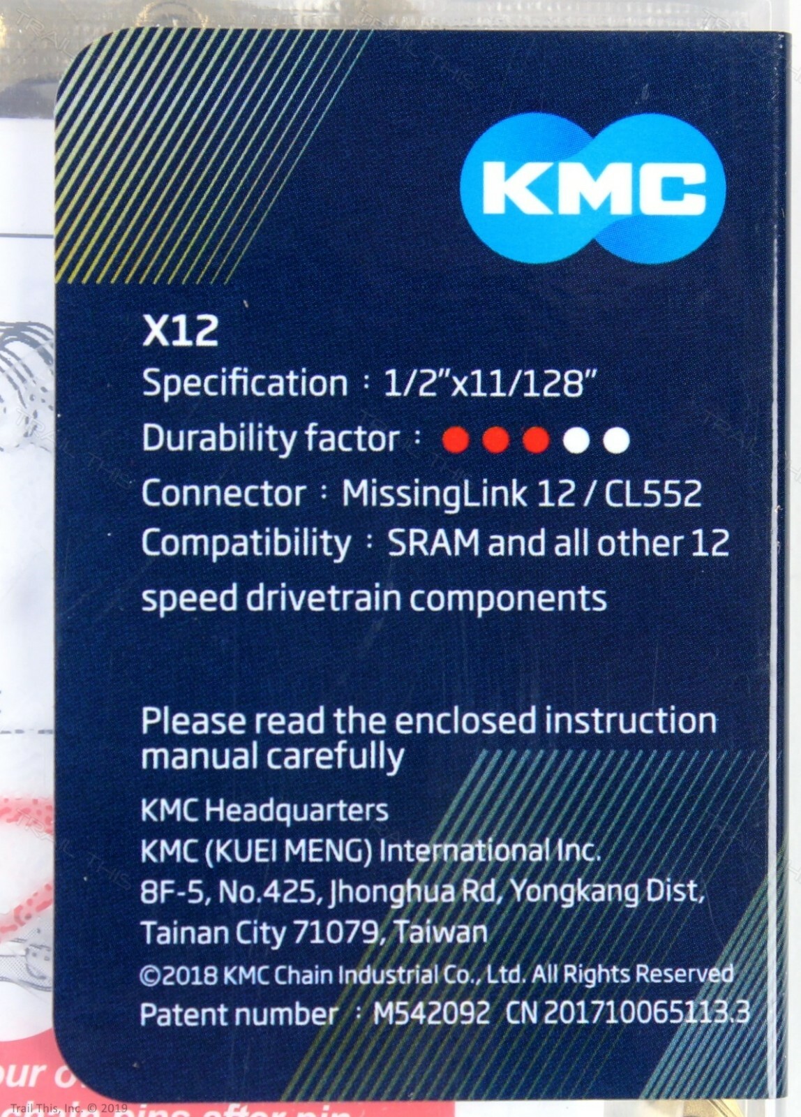 KMC X12 Gold Ti-N 12-Speed Road / MTB Bike Chain 126L fits SRAM GX NX Eagle 12sp