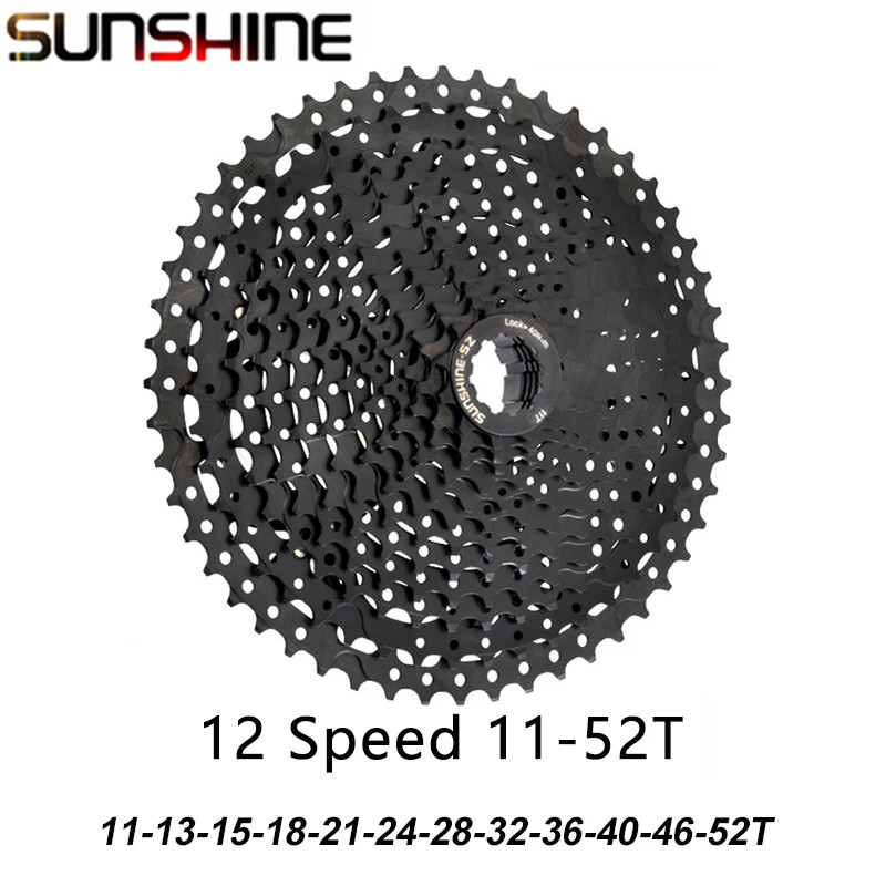 SUNSHINE Black Cassette 8S 9S 10S 11S 12S MTB Bike Road Bicycle Freewheel 11V 12