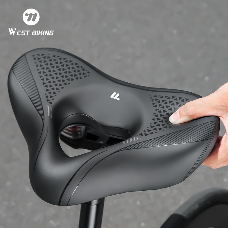 WEST BIKING Bicycle Saddle Shock Absorption Comfort Bike Widen Thicken Cushion