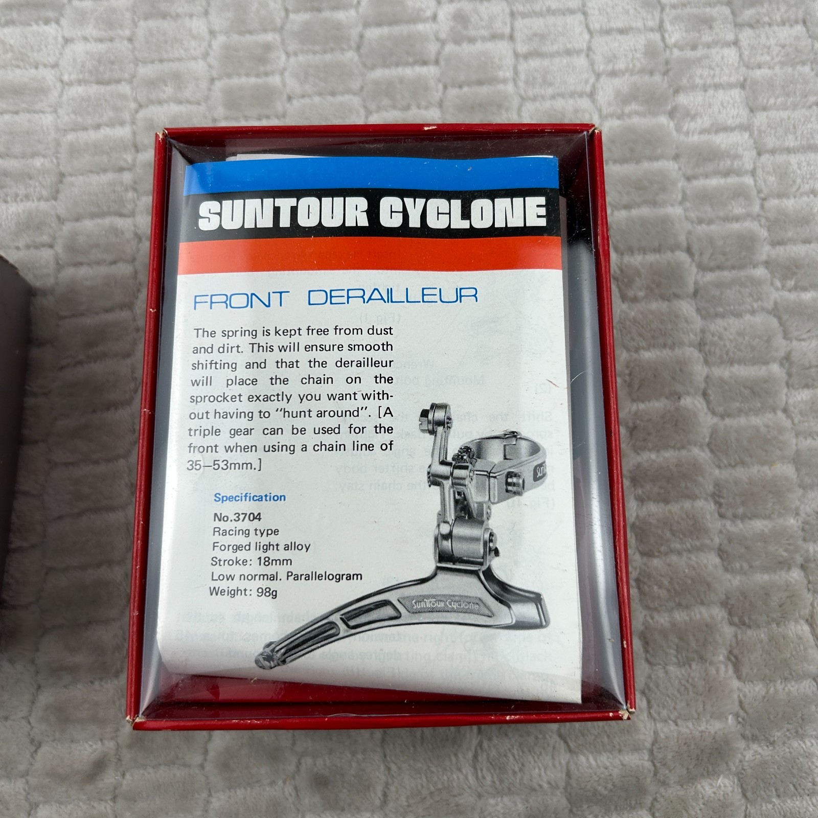 Suntour Cyclone NOS Front Derailer No. 3704 New In Box